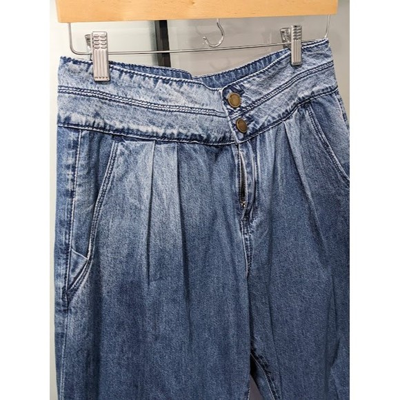 Blanknyc | Pleated Tapered Trousers balloon Straight Leg Jeans vintage sz 27 - Picture 3 of 6